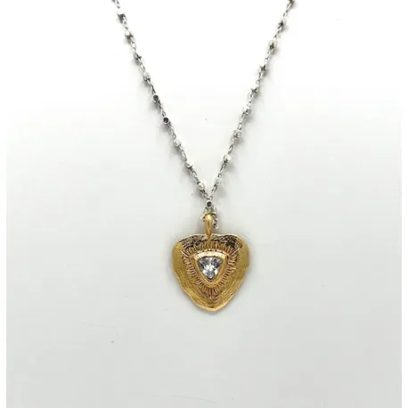 Collier Love bicolore