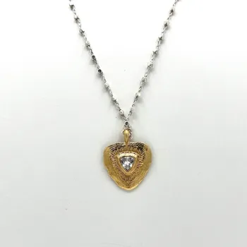 Collier Love bicolore