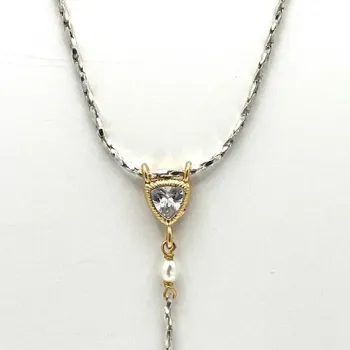 Collier en Y héritage bicolore  
