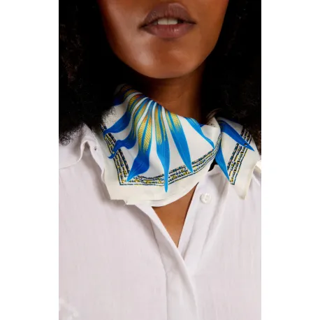 Mini Foulard Comète blanc