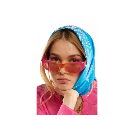 Foulard Comète bleu 90x90cm
