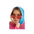 Foulard Comète bleu 90x90cm