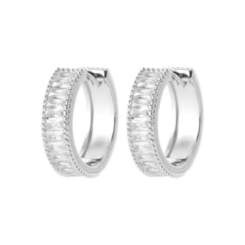 Boucles d'oreilles créoles Eléanore argent
