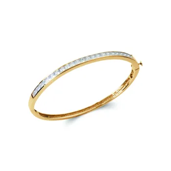 bracelet Jonc Lilou zircon doré