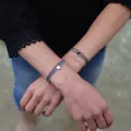 Bracelet - Collier Valentine Anthracite - Argenté