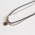Bracelet - Collier Valentine Anthracite - Argenté