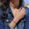 Bracelet - Collier Valentine Vieux rose Argenté