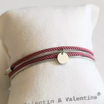 Bracelet - Collier Valentine Vieux rose Argenté