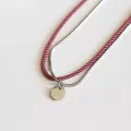 Bracelet - Collier Valentine Vieux rose Argenté