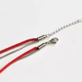 Bracelet - Collier Valentine Rouge Argenté
