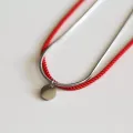 Bracelet - Collier Valentine Rouge Argenté