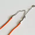 Bracelet - Collier Valentine Orange Argenté