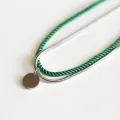 Bracelet - Collier Valentine Emeraude Argenté 