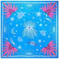 Mini foulard Comète bleu