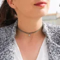 Bracelet - Collier Valentine Olive Argenté