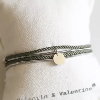 Bracelet - Collier Valentine Olive Argenté