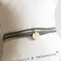 Bracelet - Collier Valentine Olive Argenté
