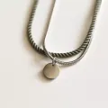 Bracelet - Collier Valentine Olive Argenté