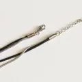 Bracelet - Collier Valentine Noir Argenté