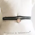 Bracelet - Collier Valentine Noir Argenté