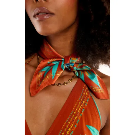 Mini Foulard Comète rust