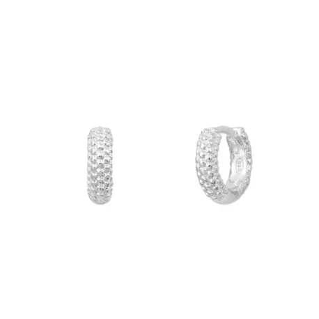 Boucles d'oreilles mini créoles tissées