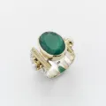 Bague Théa onyx verte