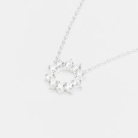 Collier soleil d'argent