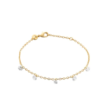 bracelet chaine et pampilles de zircon