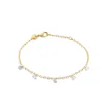 bracelet chaine et pampilles de zircon