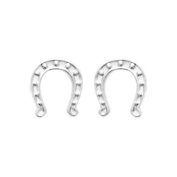 Boucles d'oreilles puces fer à cheval argent