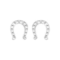 Boucles d'oreilles puces fer à cheval argent