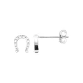 Boucles d'oreilles puces fer à cheval argent