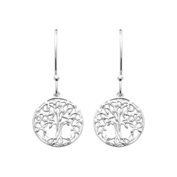 Boucles d'oreilles arbre de vie vintage argent