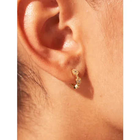 Créoles Tara zircons blancs