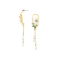Boucles d'oreilles Hana 3 fleurs de cerisier et pampilles