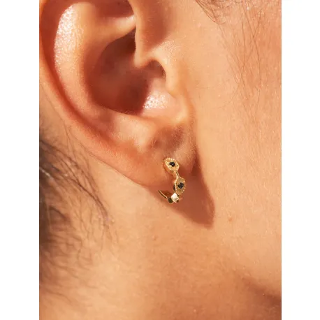 Créoles Tara zircons noirs