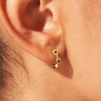 Créoles Tara zircons noirs 