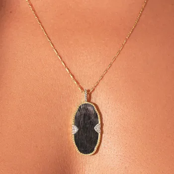 Sautoir Belize onyx texturé 