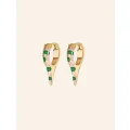 Boucle d'oreilles Ranee verte 