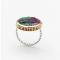Bague Capucine argent Rubis Zoïsite