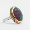 Bague Capucine argent Rubis Zoïsite