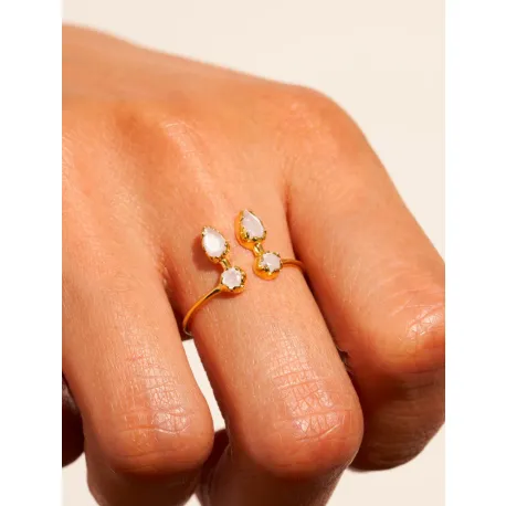 Bague Réglable Safra Pierre de Lune 