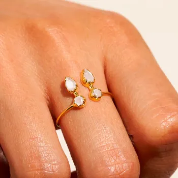 Bague Réglable Safra Pierre de Lune 