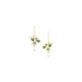 Boucles d'oreilles Hana 2 fleurs de cerisier grand crochet