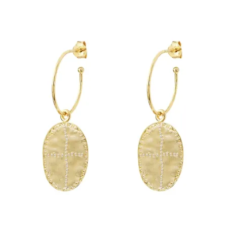 Créoles Bazile zircons blancs