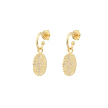 Mini Créoles Bazile zircons blancs 