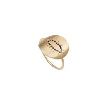 Bague Happy zircons noirs