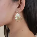 Boucles d'oreilles Hana goutte 4 fleurs de cerisier