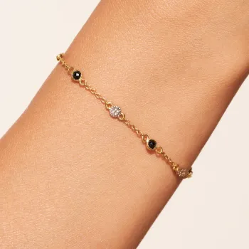 Bracelet Sitara Zircons Noirs 